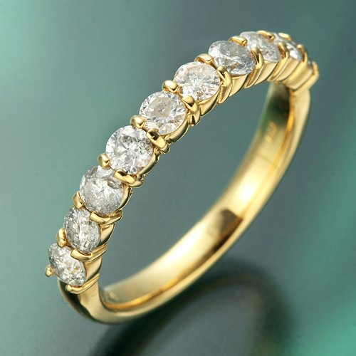 K18YG�i�C�G���[�S�[���h�j �_�C�������h1.0ct�G�^�j�e�B�����O 19��